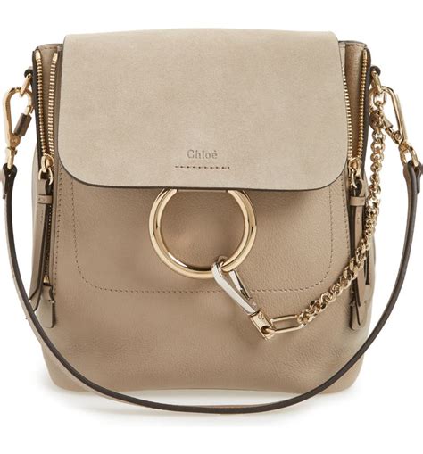 chloé small faye suede & leather backpack dupe